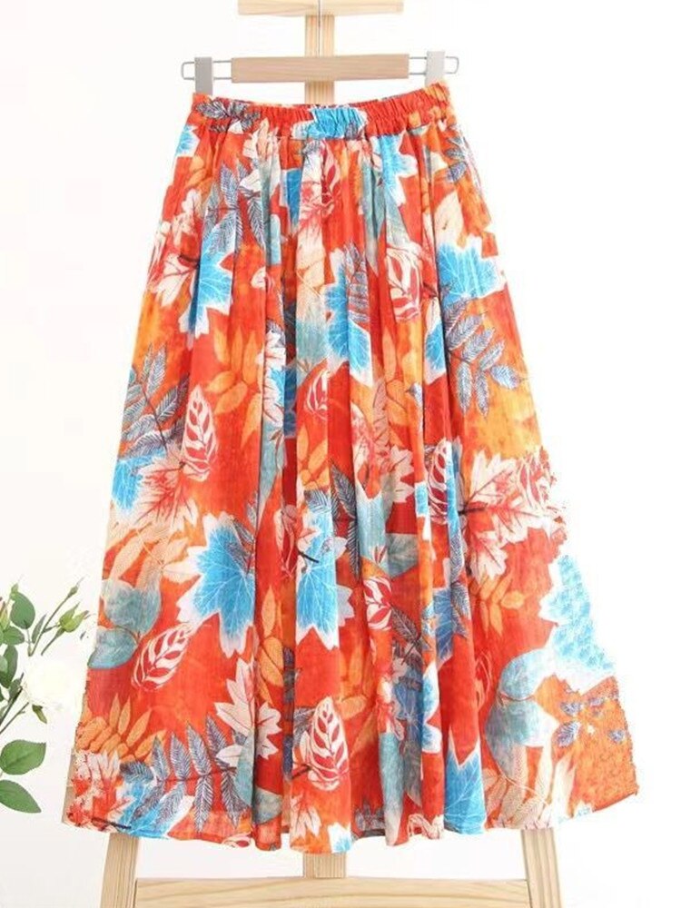 Floral Skirt Women