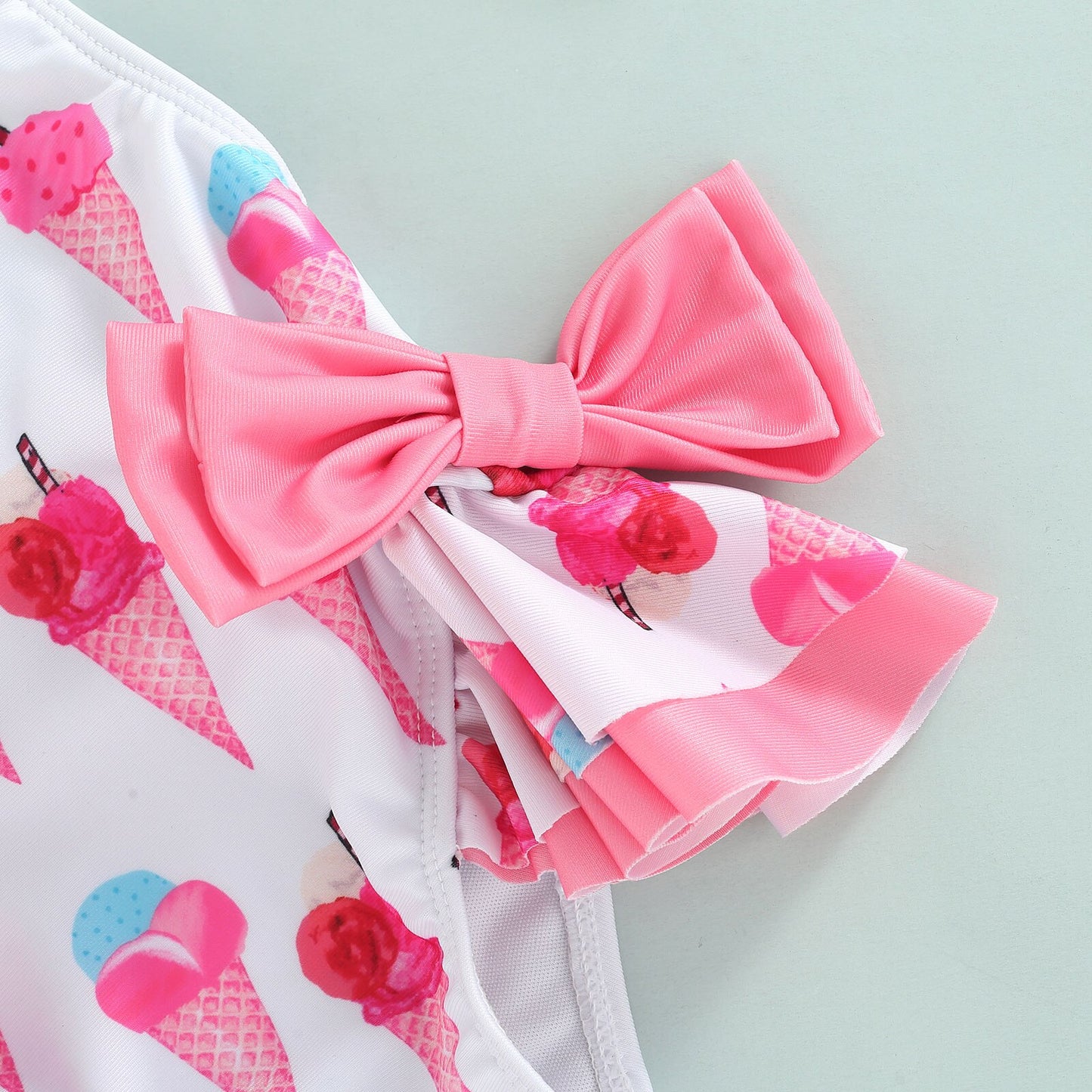 Girls Large Bowknot Swimwear