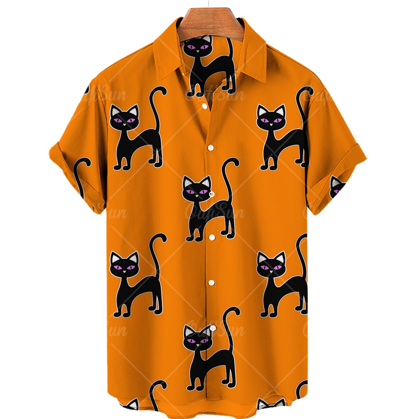 Cute Cat Print Shirt
