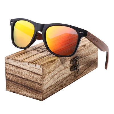 Black Wood Polarized UV400 Protection Eyewear - bonbop
