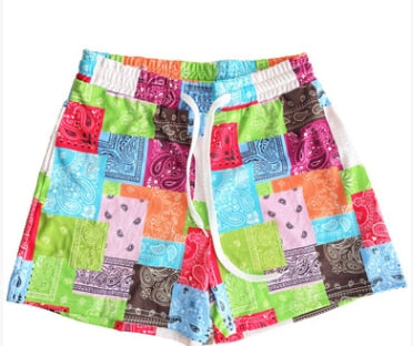 Summer Beach Loose Drawstring Waist Shorts - bonbop