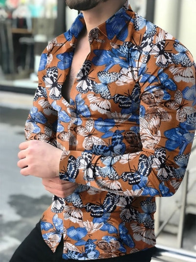 Men's butterfly print shirt - bonbop