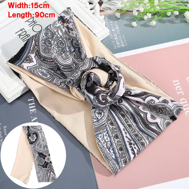 Levao Flower Printing Bandana Wire Headband - bonbop