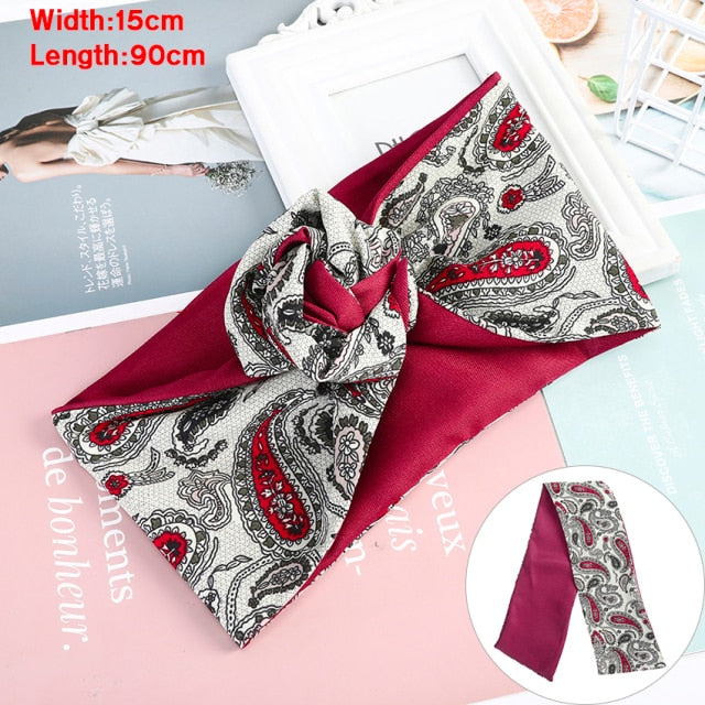 Levao Flower Printing Bandana Wire Headband - bonbop