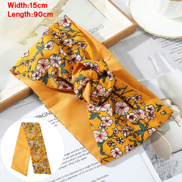 Levao Flower Printing Bandana Wire Headband - bonbop