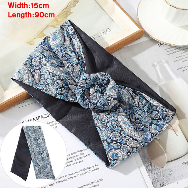 Levao Flower Printing Bandana Wire Headband - bonbop